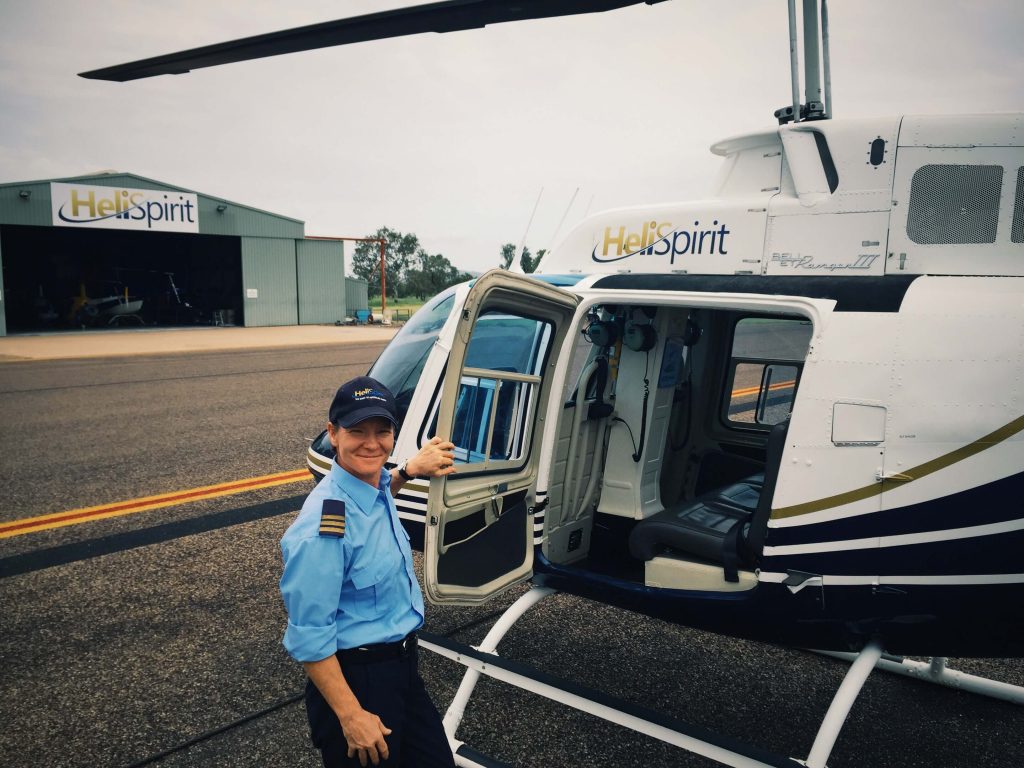 HeliSpirit Hangar, pilot and B206