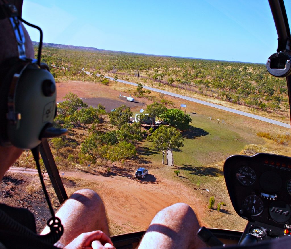 Coming in to land at Maud Creek